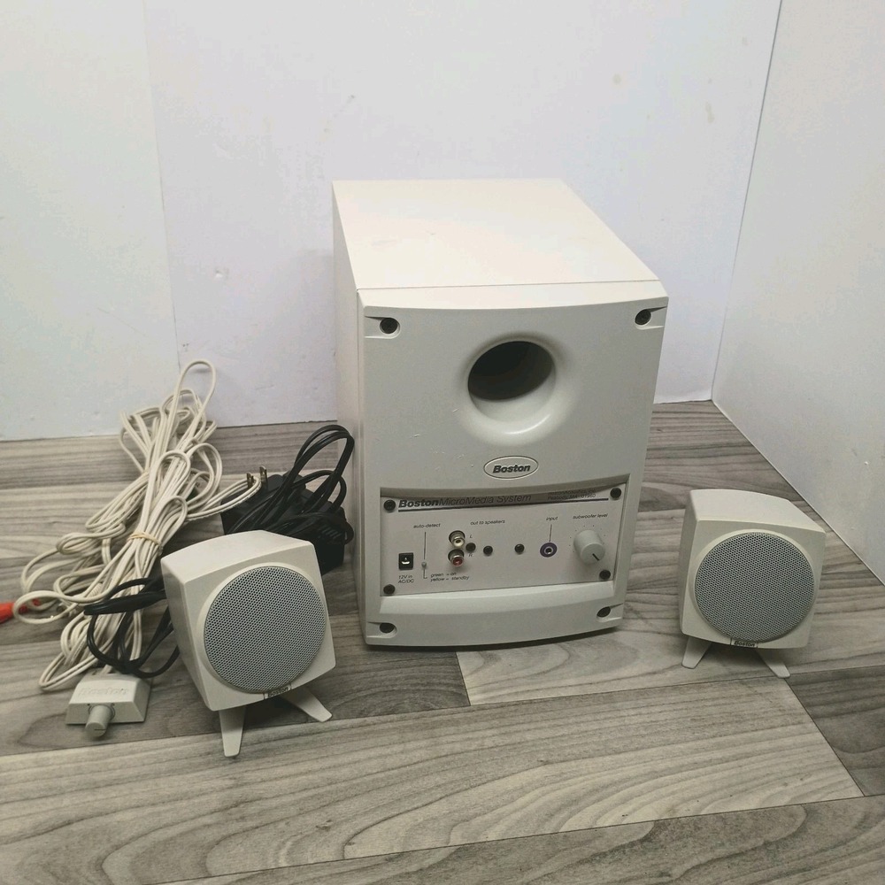 Boston Acoustics MicroMedia Speakers And Subwoofer Desktop Audio Computer